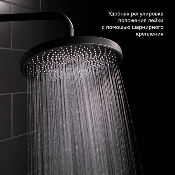Душевая насадка IDDIS SpaHome верхняя круглая черная (SPA26BPi64)